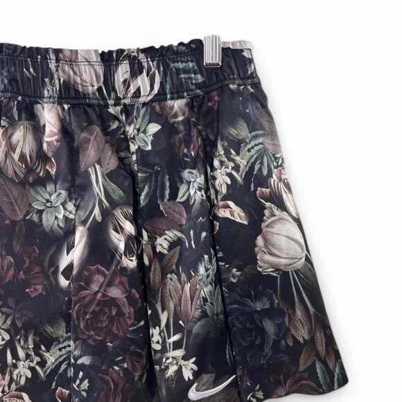Nike Dri-FIT Floral Pleated Skort L Built-In Shorts Athleisure Tenniscore Black - Picture 5 of 9